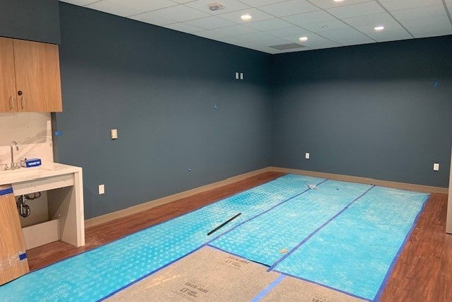 Construction continues on the new patient lounge